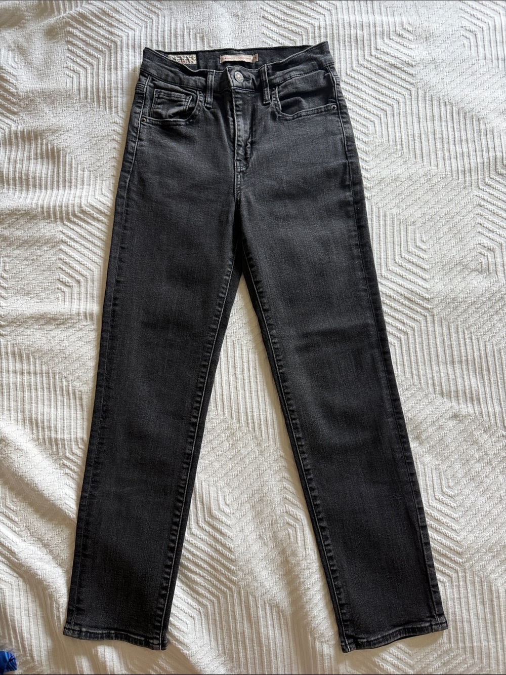 Levi’s Premium 724 High-Rise Straight Leg Faded Black Jean